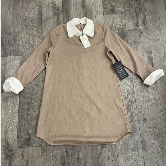 Tuckernuck Women's Pomander Place Claiborne Mini Dress Khaki Tan - Picture 5 of 8